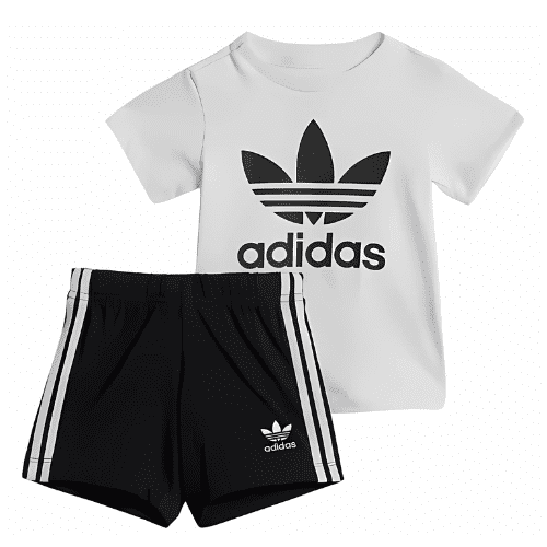 ADIDAS Black & White Short Tee Set